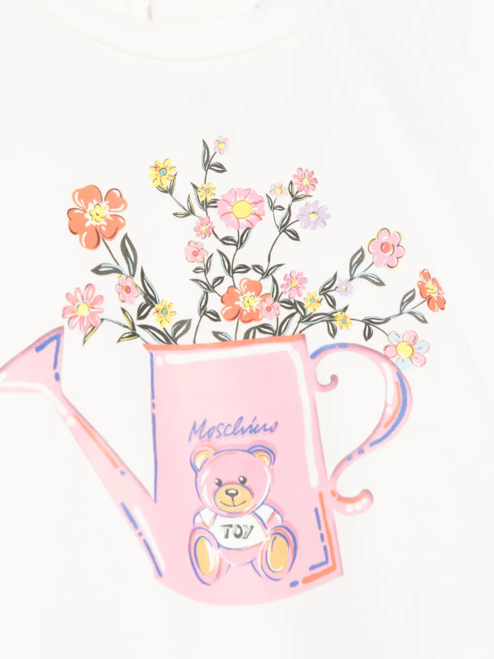 Moschino Kids T-shirt met teddybeerprint Wit