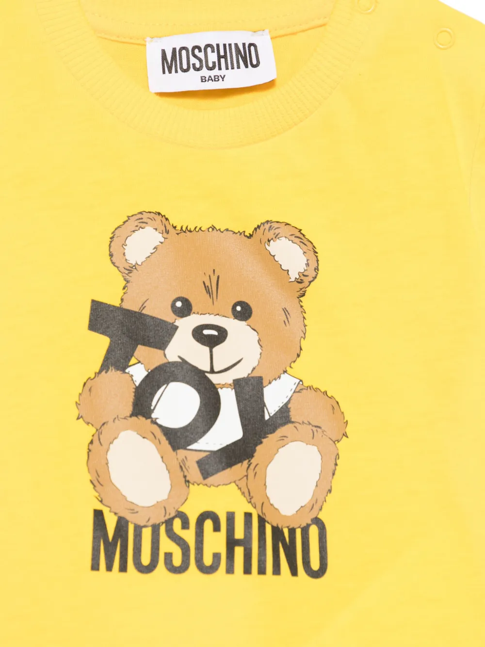 Moschino Kids T-shirt met teddybeerprint Geel