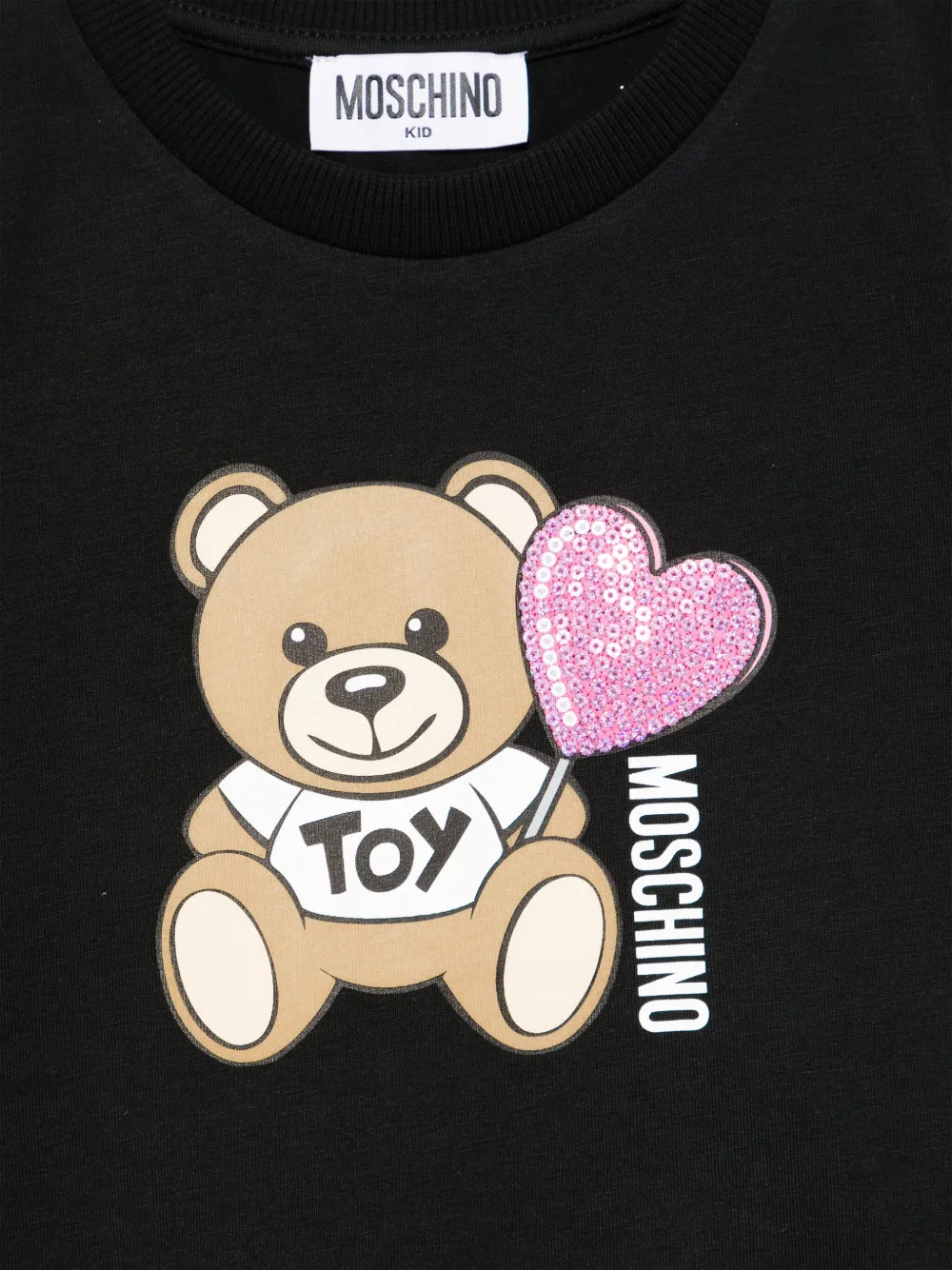 Moschino Kids T-shirt met teddybeerprint Zwart