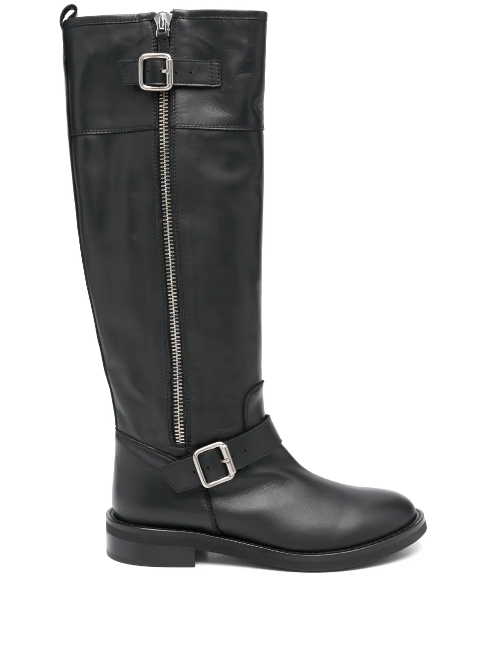 Via Roma 15 leather boots Black