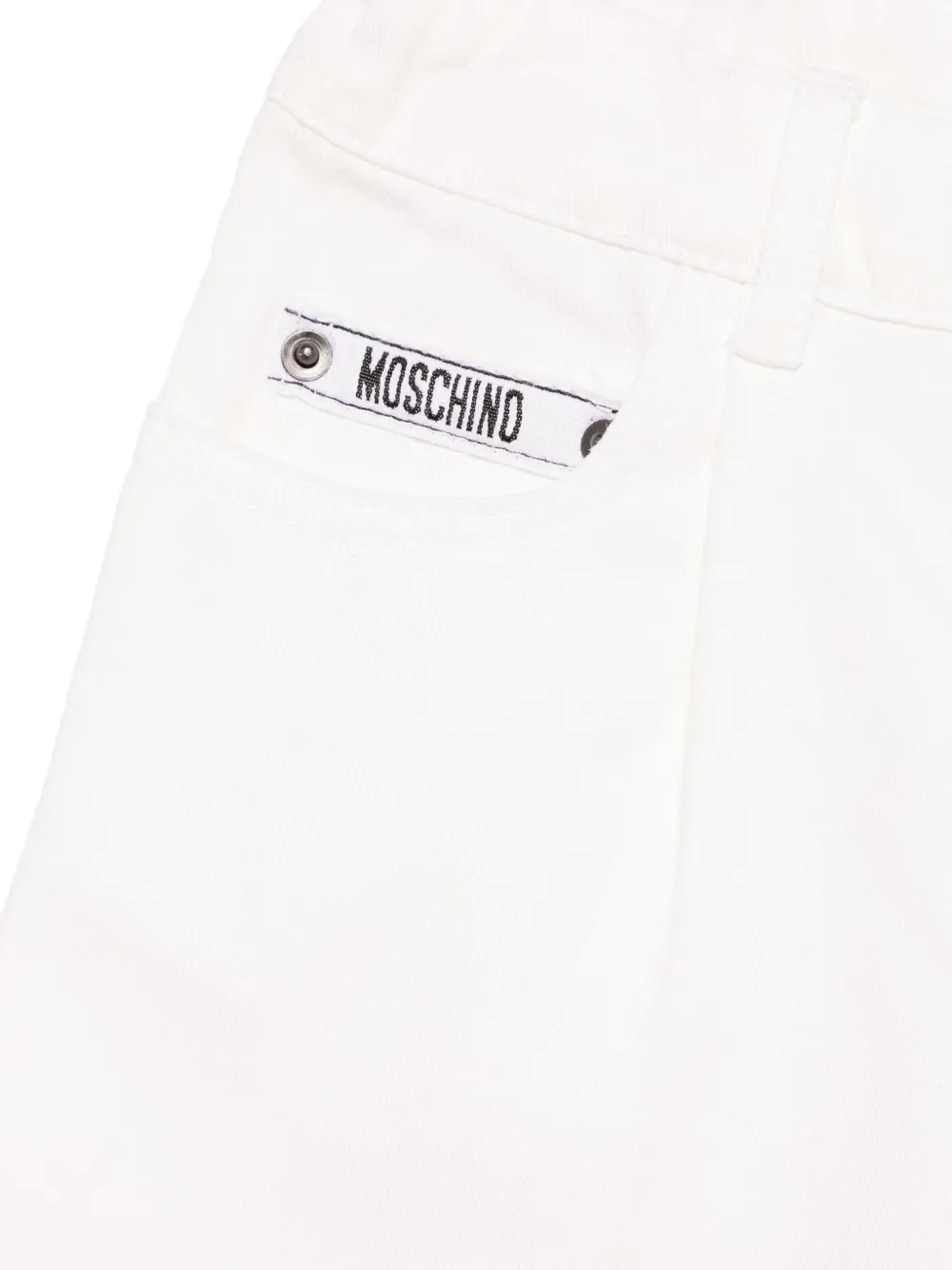 Moschino Kids Spijkershorts Wit