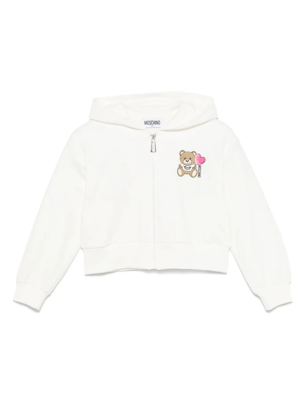 Moschino Kids Hoodie met teddybeerprint Wit