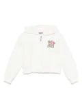 Moschino Kids Teddy Bear-print hoodie - White