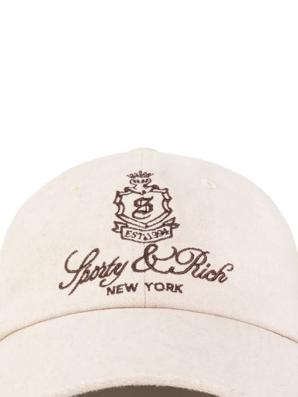 Sporty & Rich logo-embroidered cap - Beige