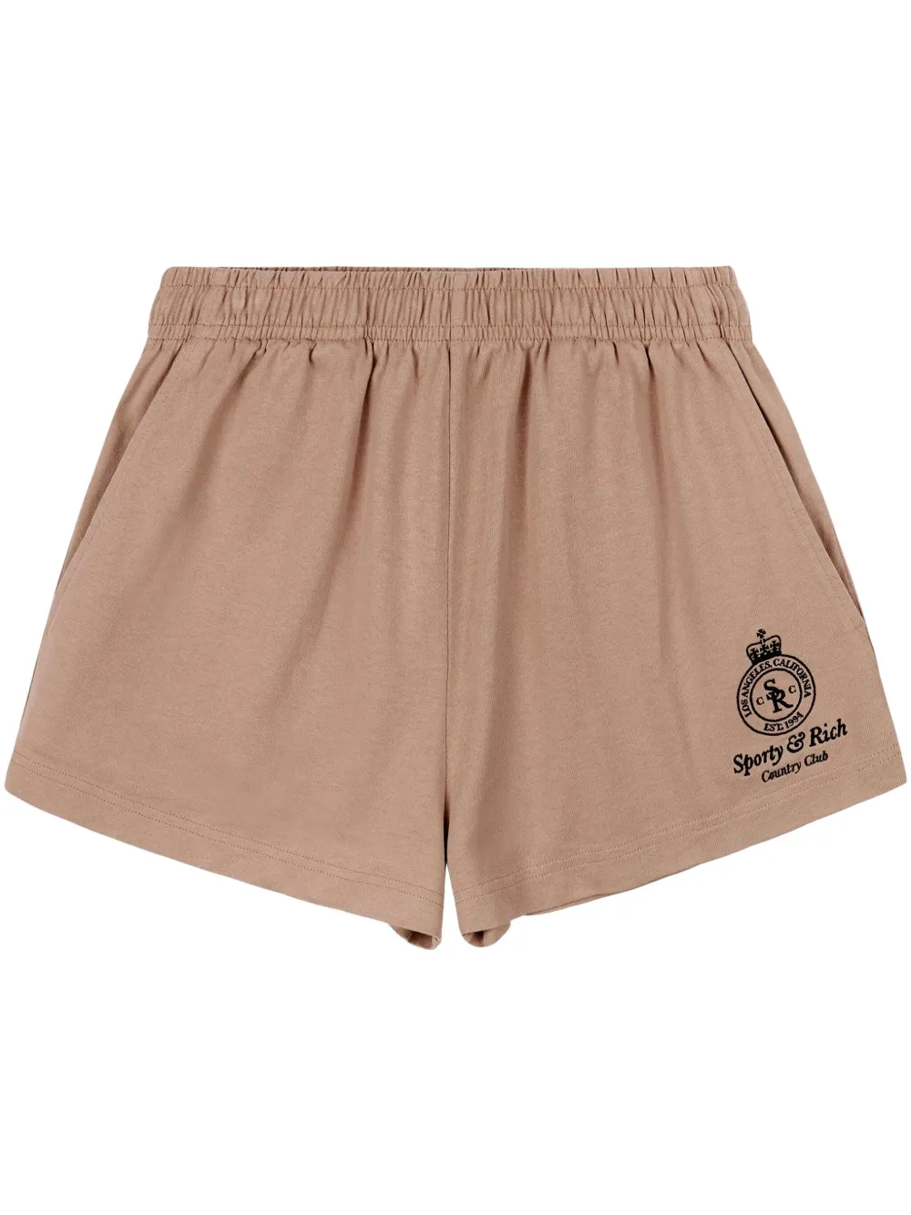 Sporty & Rich Shorts met geborduurd logo Beige