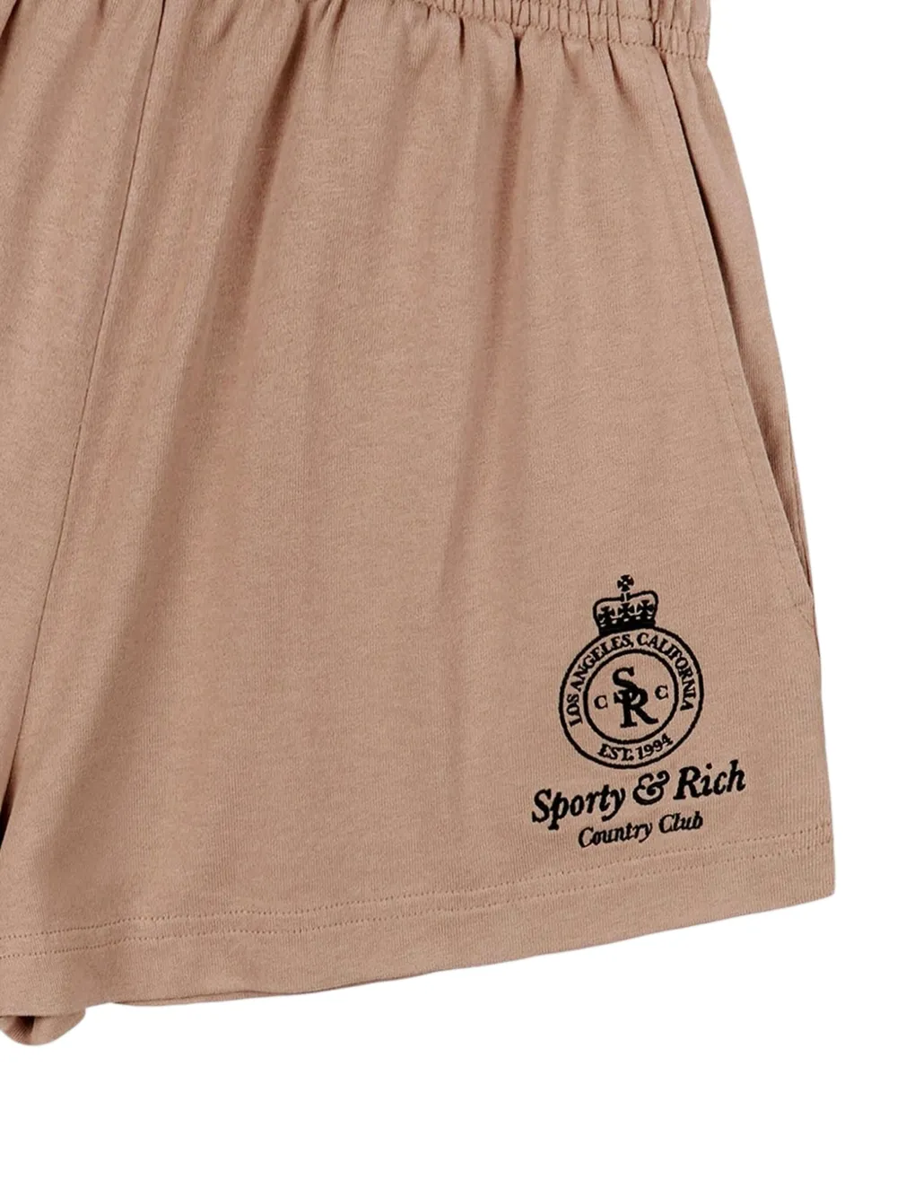 Sporty & Rich Shorts met geborduurd logo - Beige