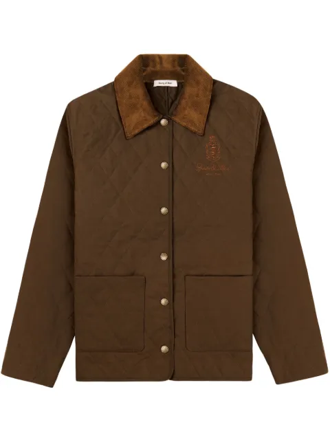 Sporty & Rich chamarra capitonada con logo bordado