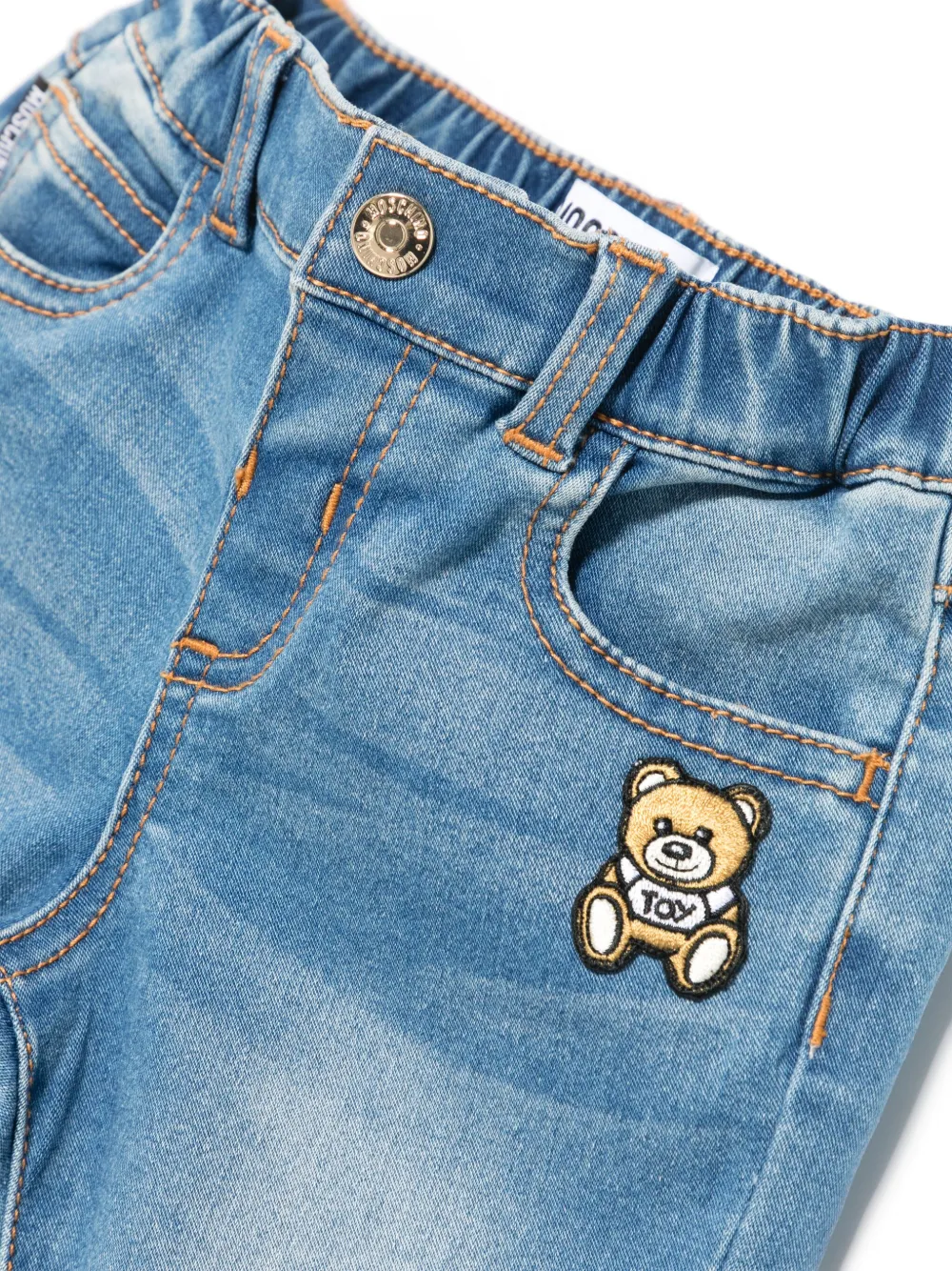 Moschino Kids Teddy Bear jeans Blauw