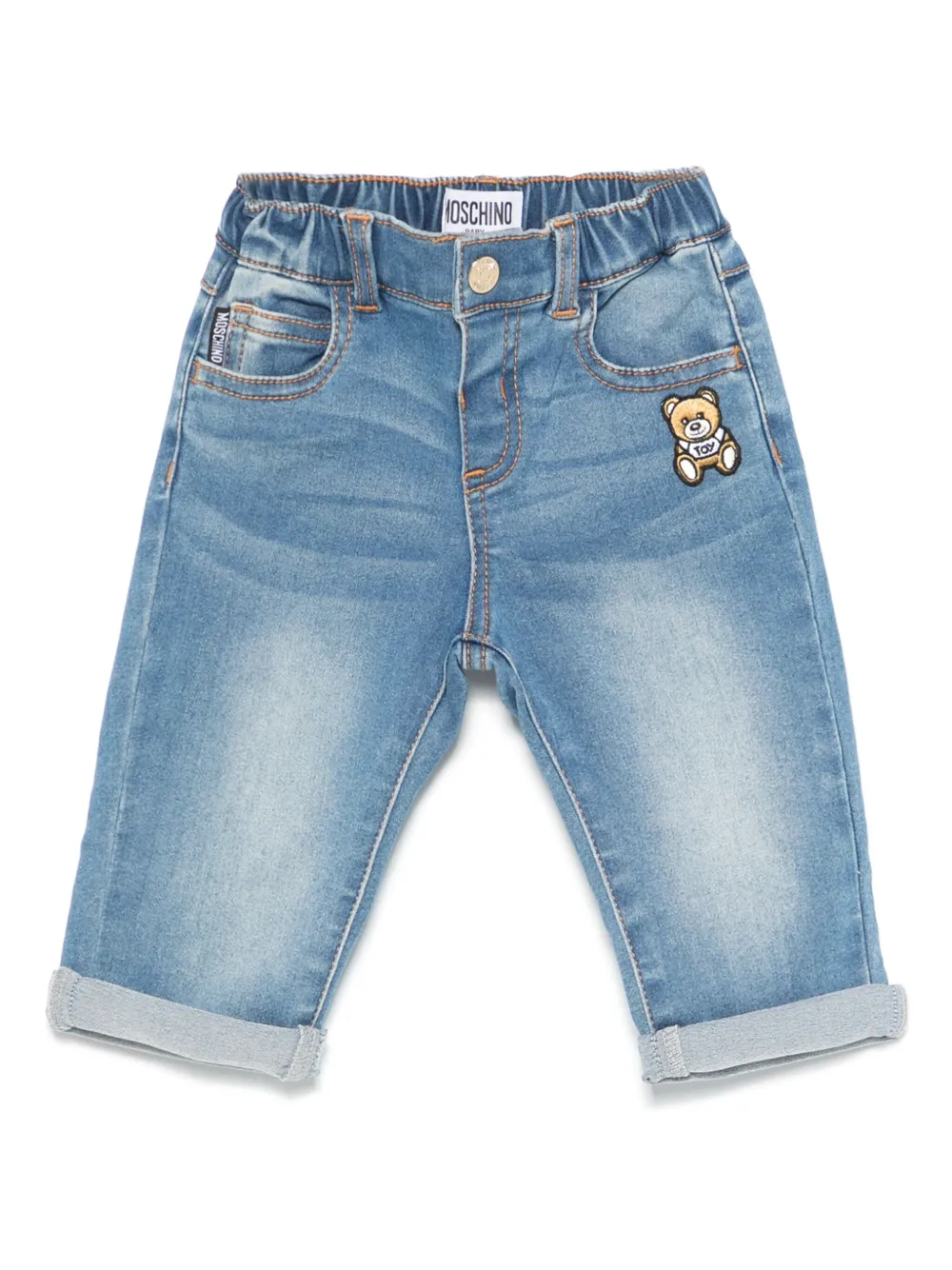 Moschino Kids Teddy Bear jeans Blauw