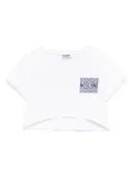 Moschino Kids rubberised-logo T-shirt - White