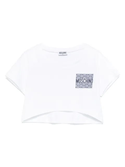 Moschino Kids rubberised-logo T-shirt
