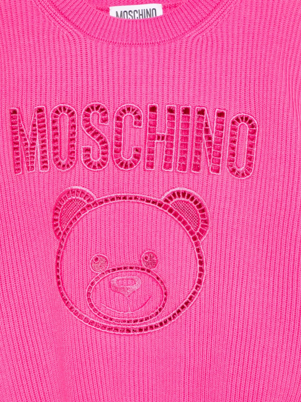 Moschino Kids Trui met geborduurd logo Roze