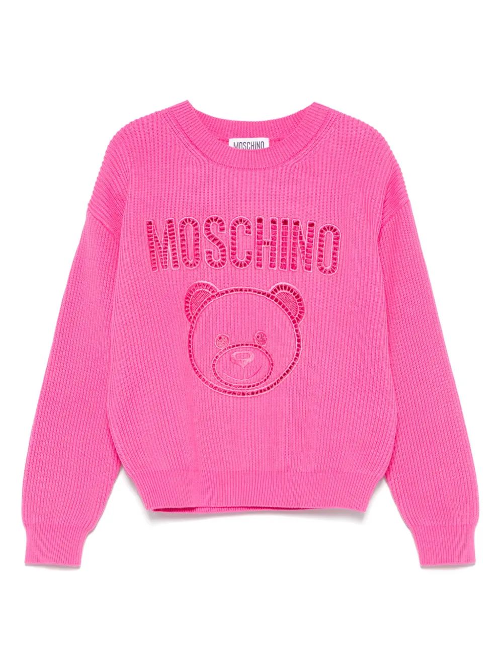 Moschino Kids Trui met geborduurd logo Roze