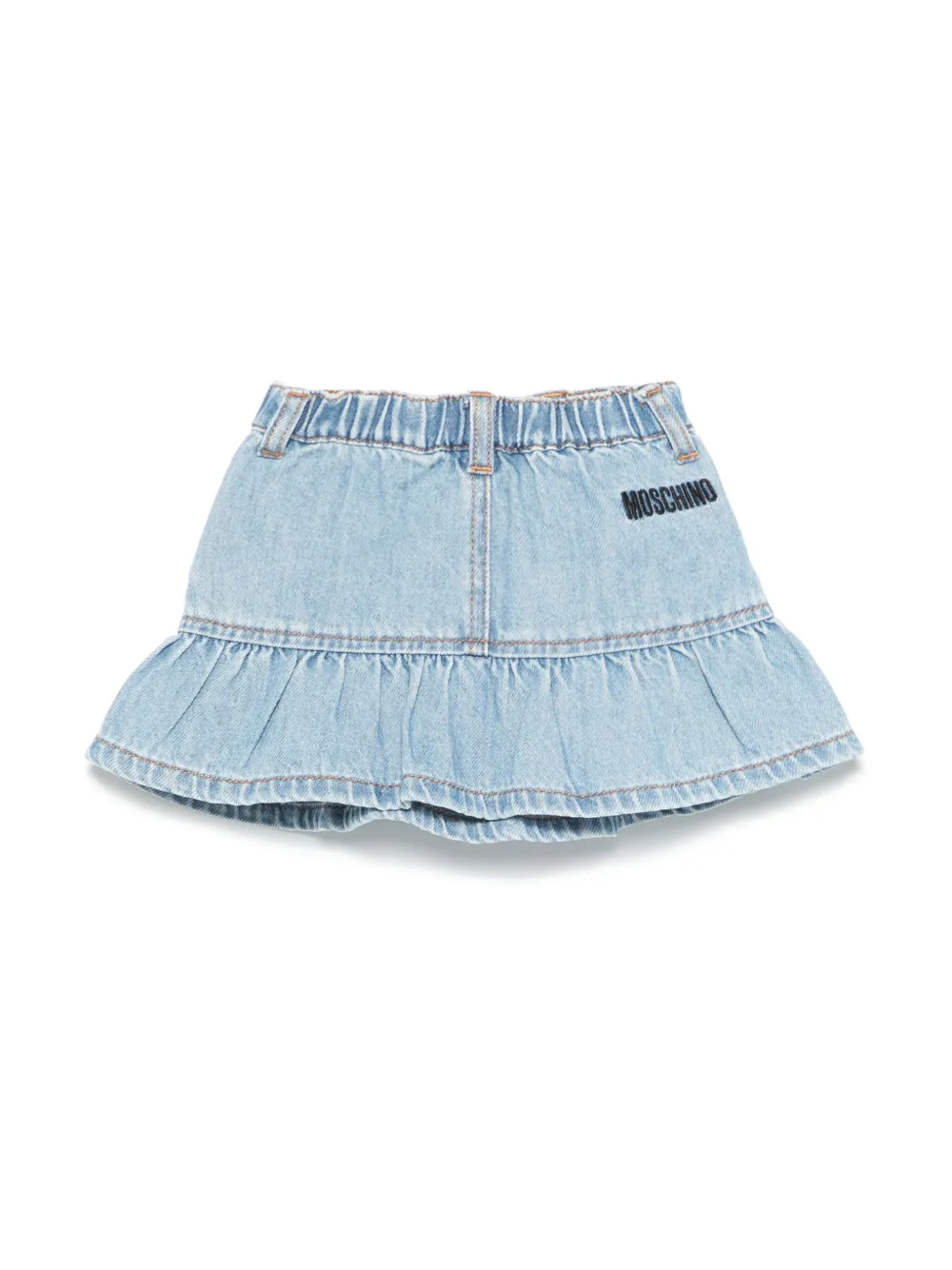 Moschino Kids Teddy Bear denim skirt - Blauw