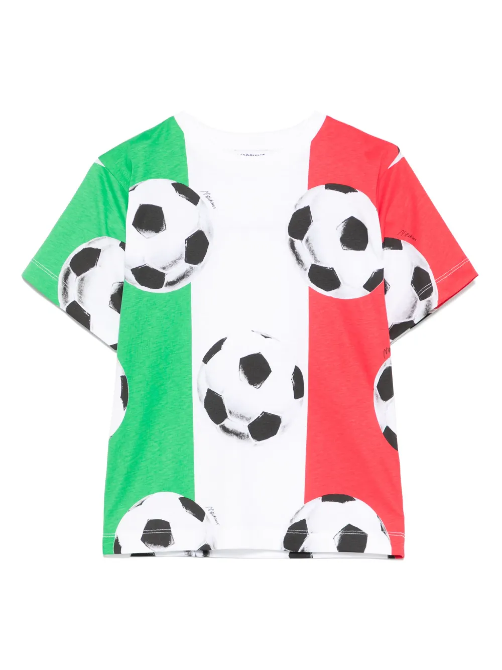 Moschino Kids Italy-flag T-shirt | Green | Image 1