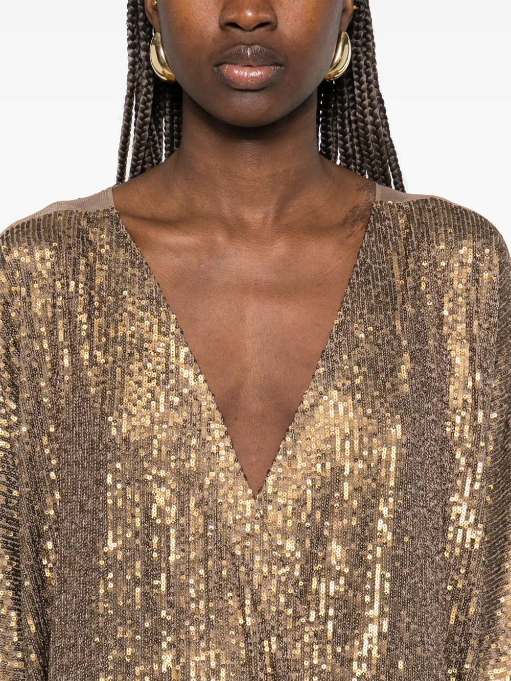 Norma Kamali Dolman mini-jurk Bruin