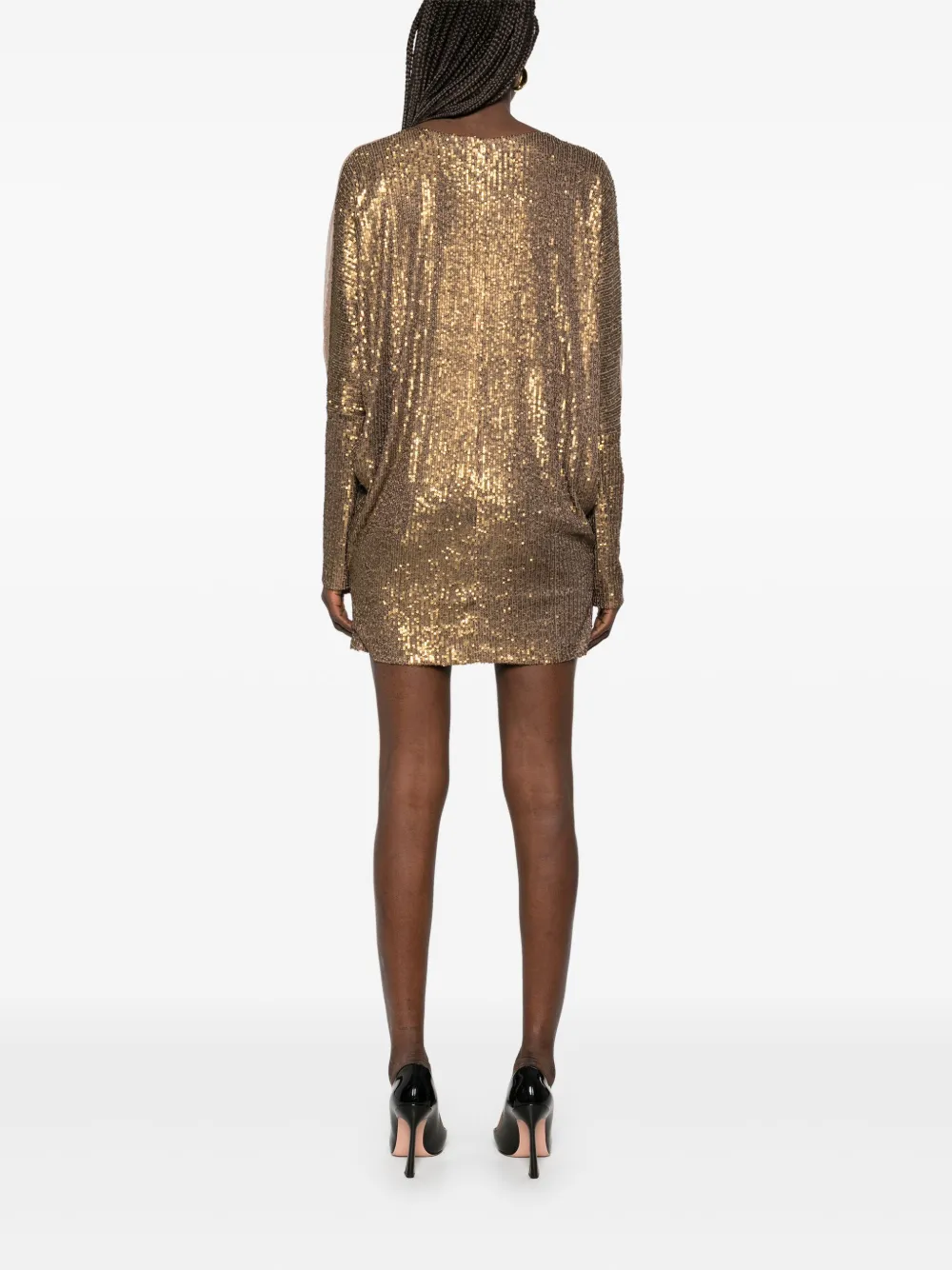 Norma Kamali Dolman mini-jurk Bruin