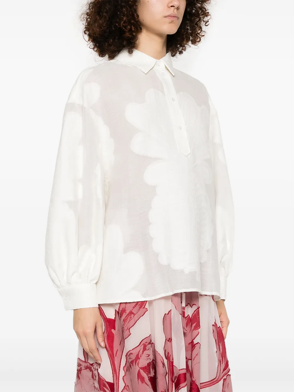 La DoubleJ Poet blouse Wit