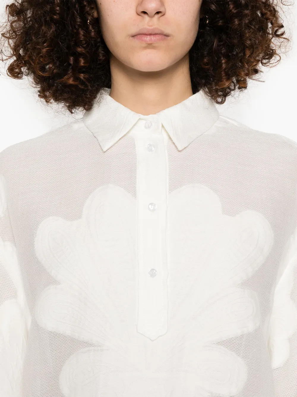 La DoubleJ Poet blouse Wit