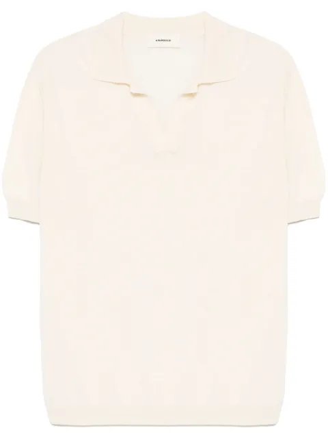 A Paper Kid fine-knit polo shirt  