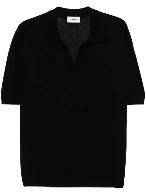 A Paper Kid fine-knit polo shirt  