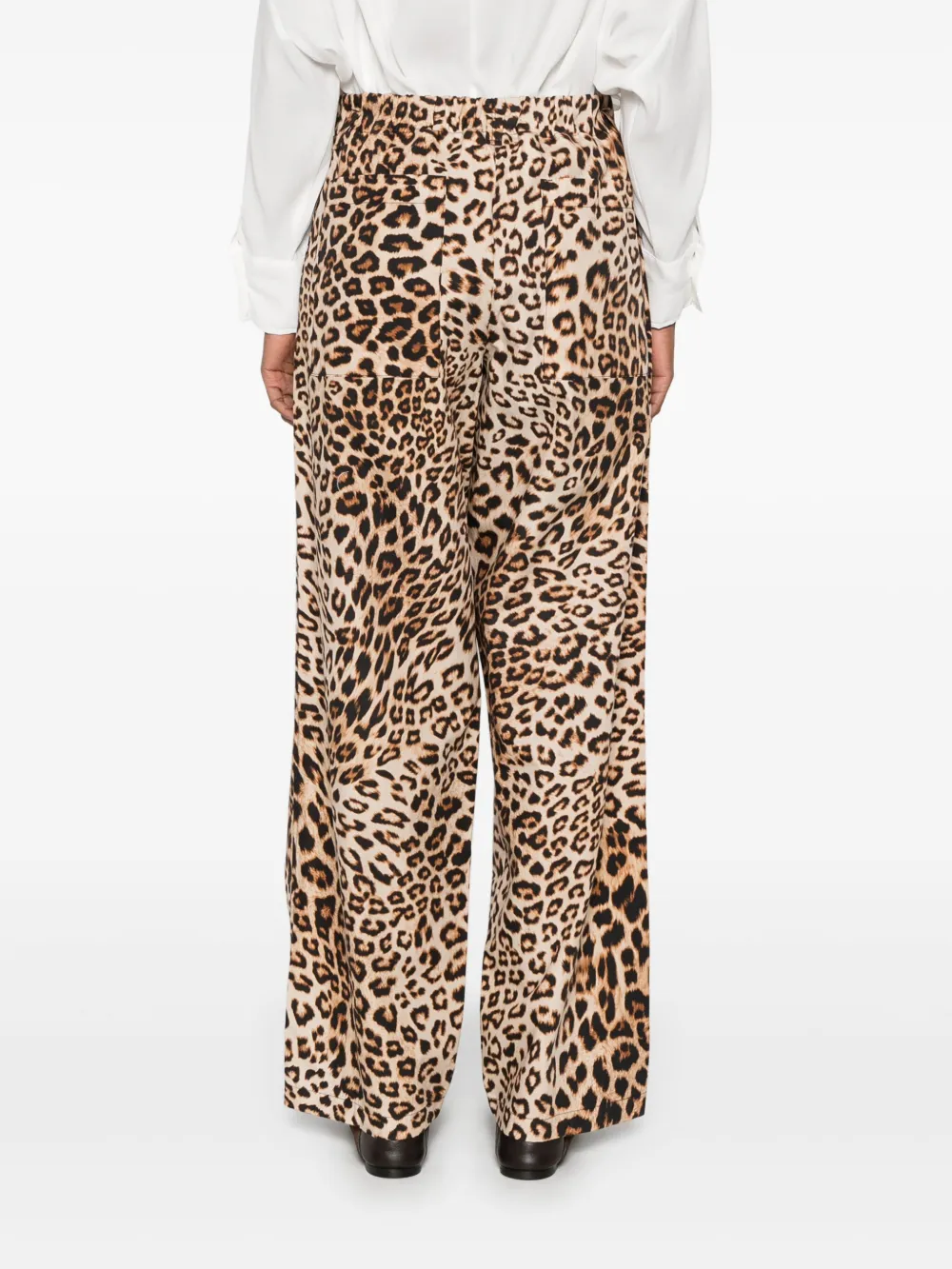 A Paper Kid Broek met luipaardprint Bruin