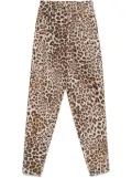 A Paper Kid leopard-print trousers - Brown