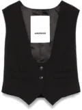 A Paper Kid U-neck vest - Black