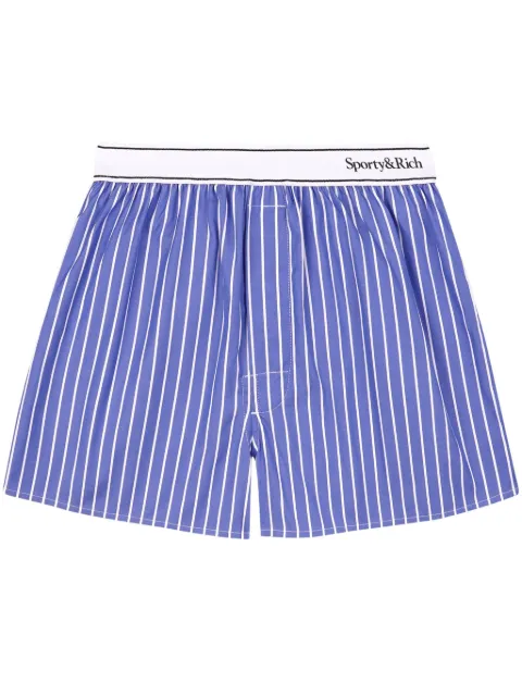 Sporty & Rich logo-waistband shorts