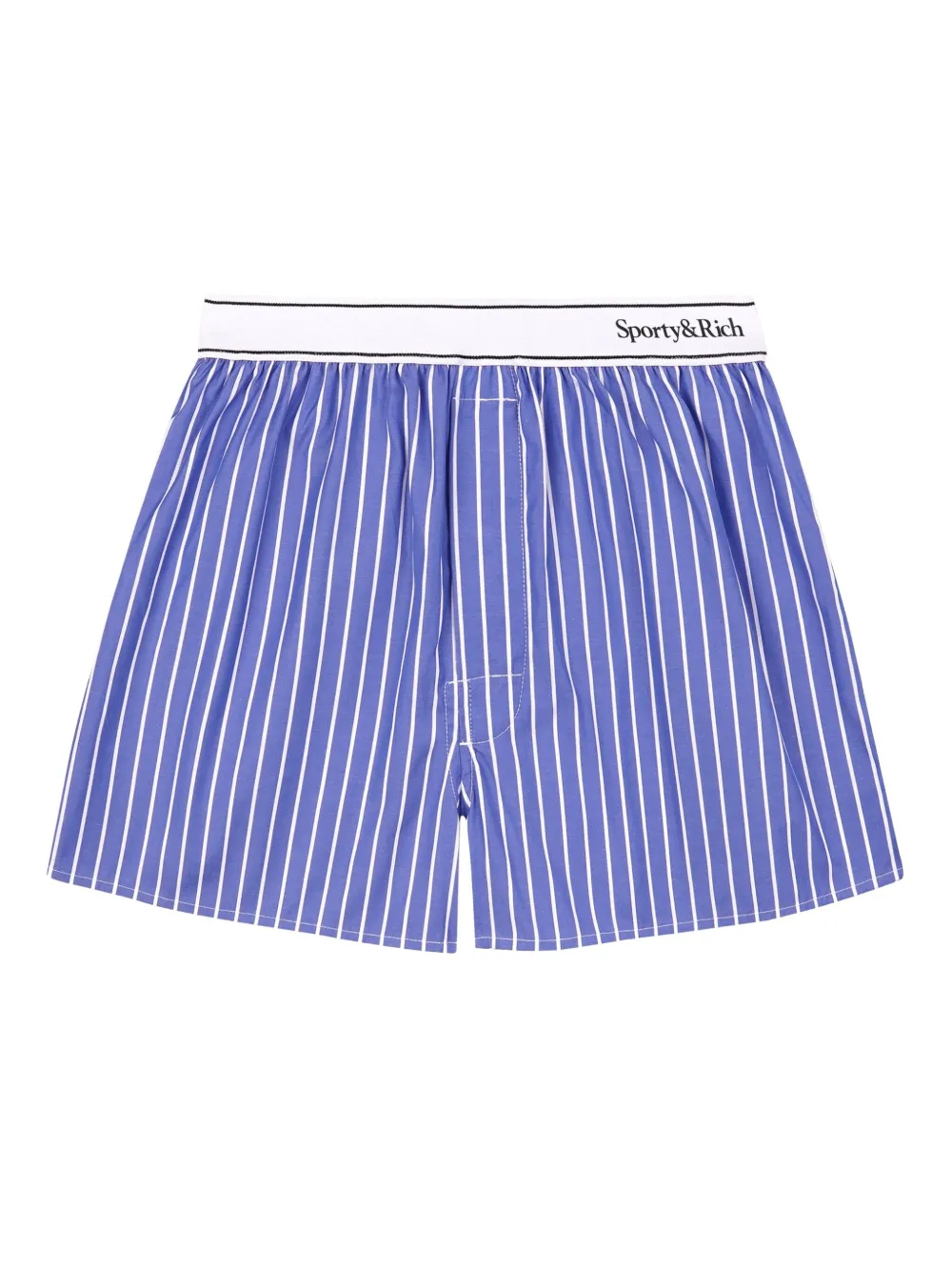 Sporty & Rich logo-waistband shorts - Blauw