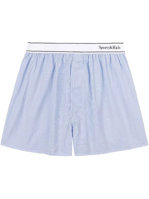 Sporty & Rich logo-waistband shorts