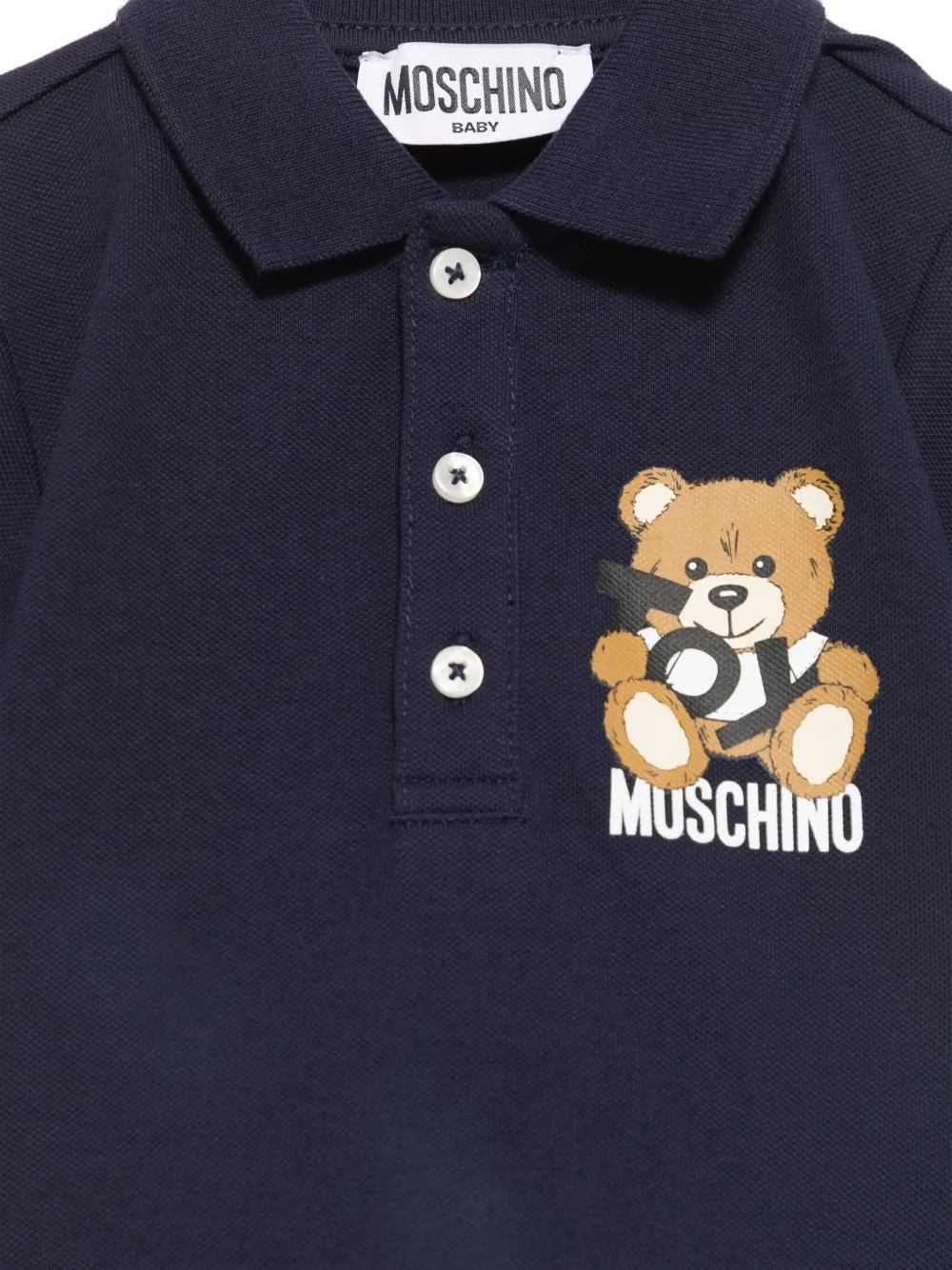 Moschino Kids Teddy Bear poloshirt Blauw