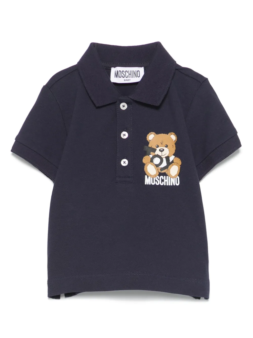 Moschino Kids Teddy Bear poloshirt Blauw