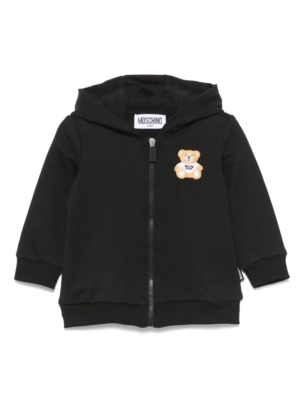 Moschino Kids Hoodie met teddybeerprint Zwart