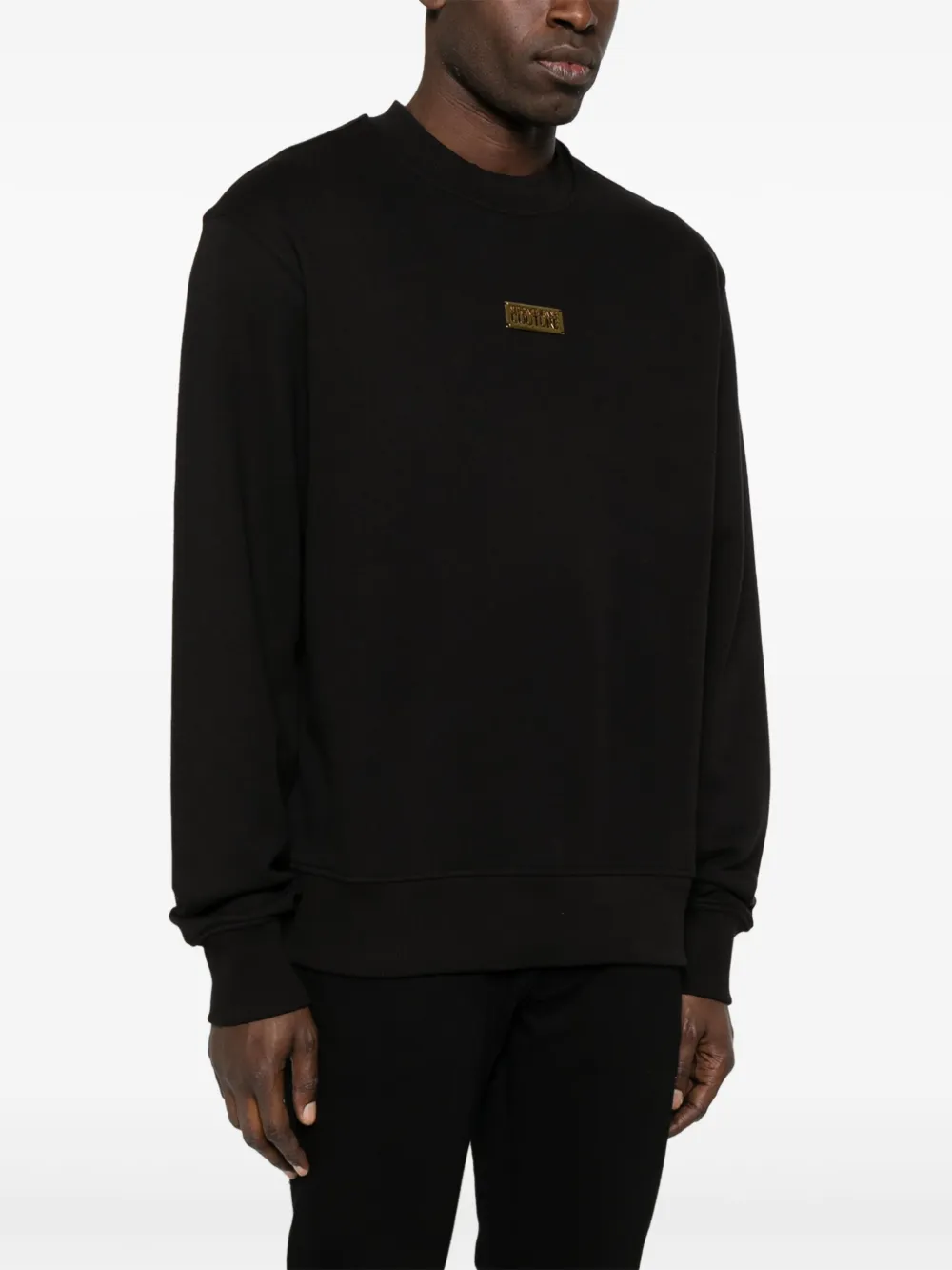 VERSACE JEANS COUTURE LOGO-PLAQUE SWEATSHIRT