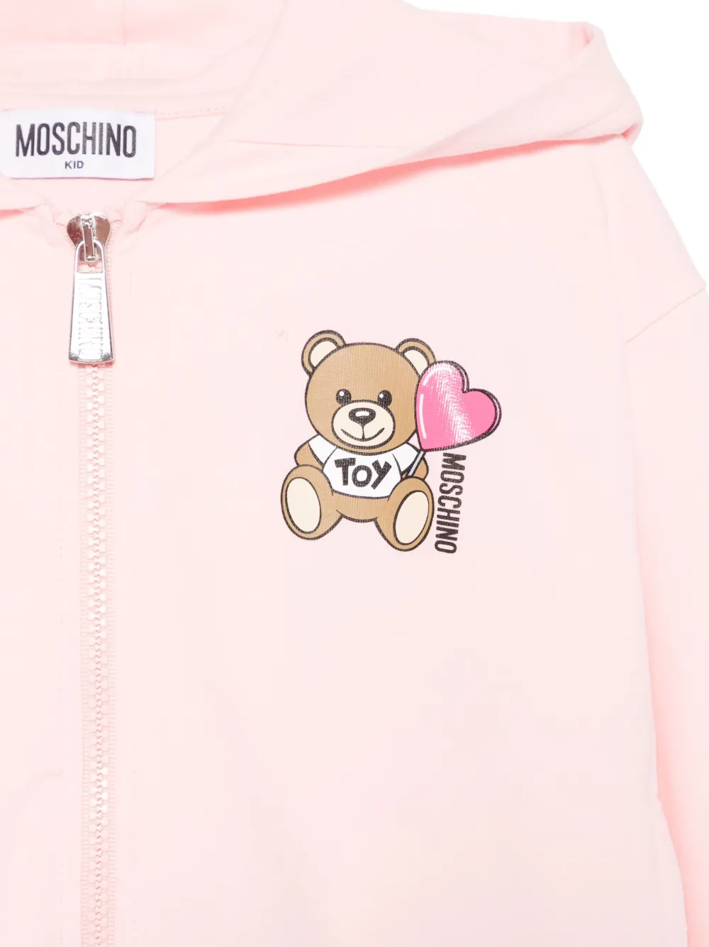 Moschino Kids Hoodie met teddybeerprint Roze