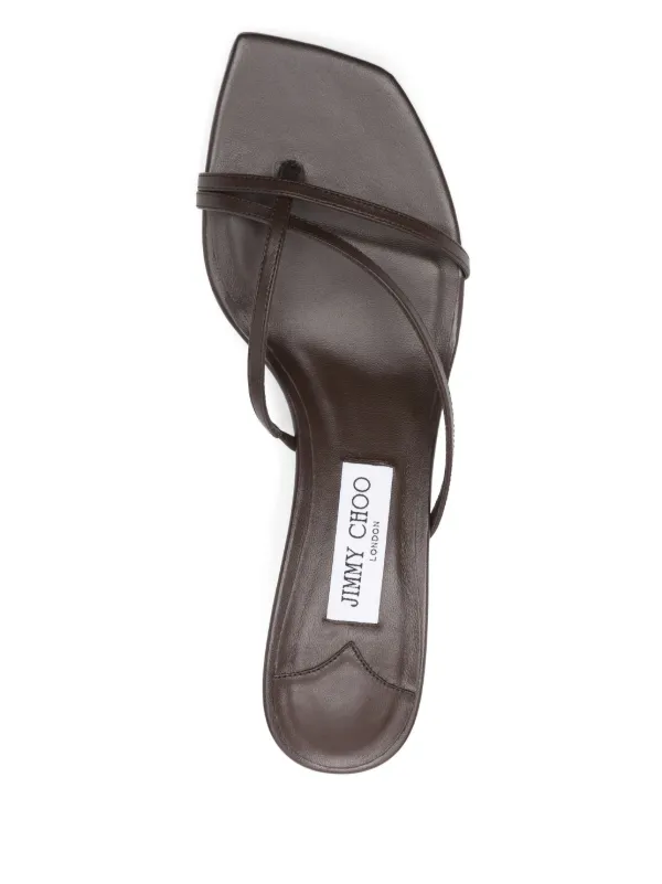 国内発送【Jimmy Choo】ETANA サンダル ミュール 50mm Etana Mule 50|Gold Metallic Leather Sandals| JIMMY CHOO