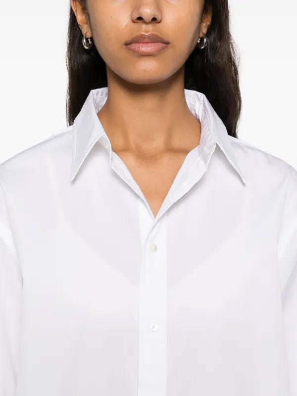 ralph lauren white dress shirt womens Ralph Lauren Relaxed Fit Stretch Cotton Shirt - White