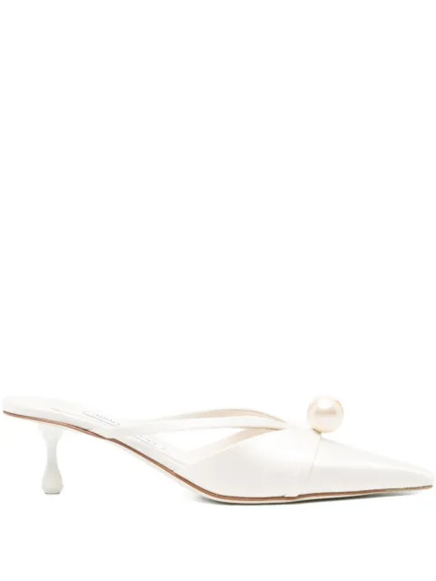 Jimmy Choo 50mm pearl-embellished heeled mules