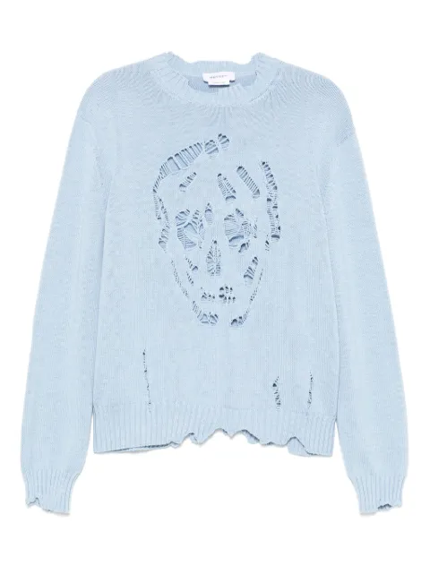 Alexander McQueen suéter con motivo Distressed Skull