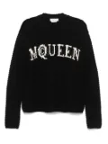Alexander McQueen logo-intarsia sweater - Black
