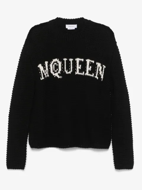 Alexander McQueen logo-intarsia sweater