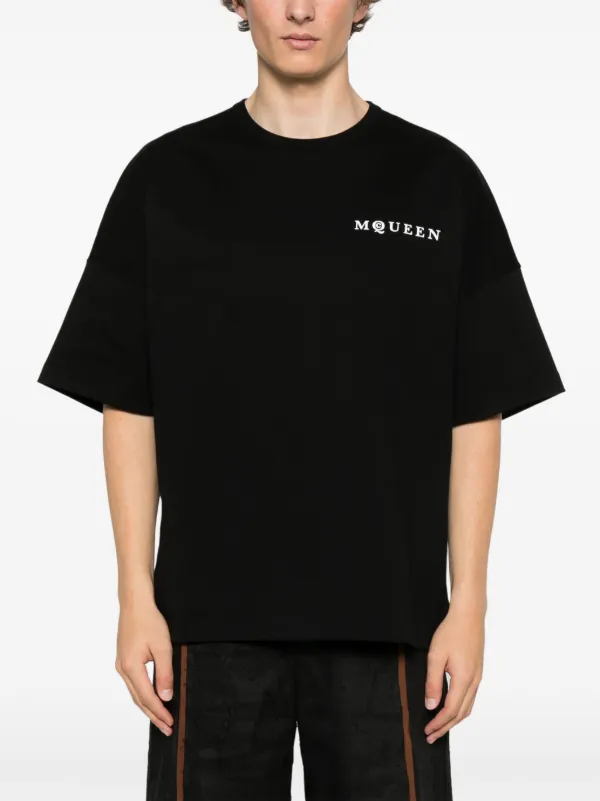 ★alexander mcqueen★ Exploded Logo Overfit Short Sleeve T-S Alexander McQueen exploded-logo T-shirt | Black | FARFETCH CA