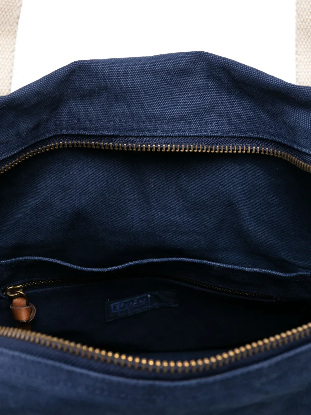 Polo Ralph Lauren Canvas reistas met borduurwerk Blauw