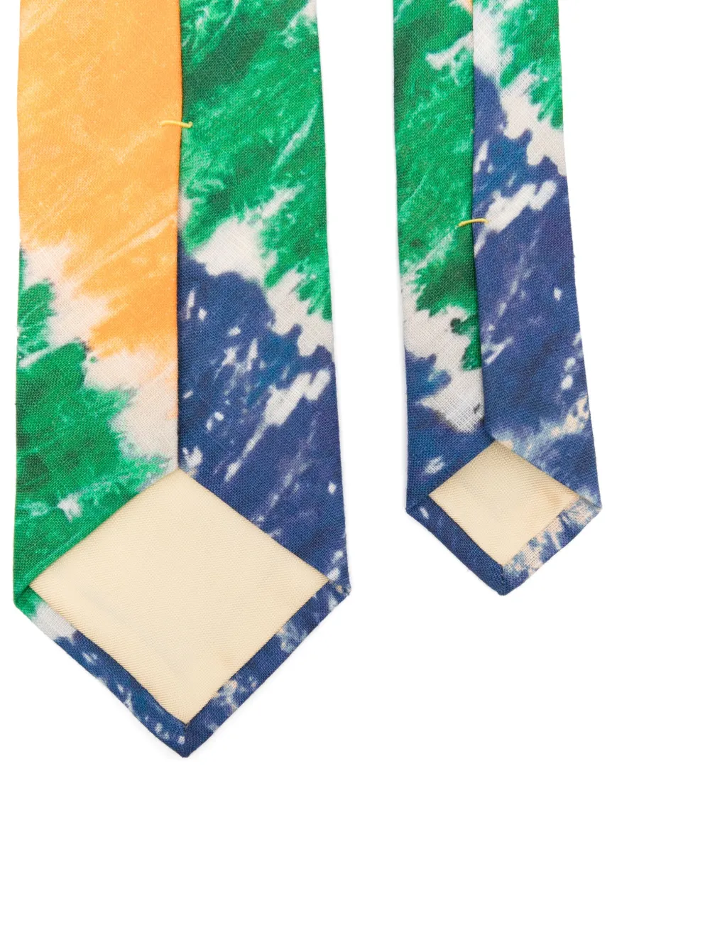 Polo Ralph Lauren Linnen stropdas met tie-dye print - Oranje