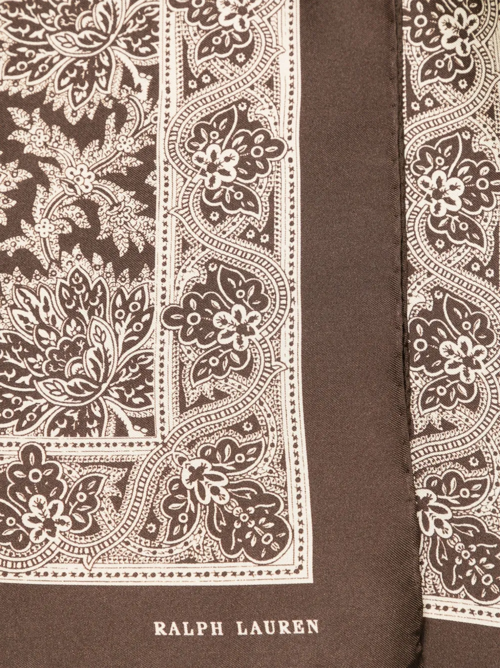Polo Ralph Lauren Zijden bandana met paisley-print - Bruin