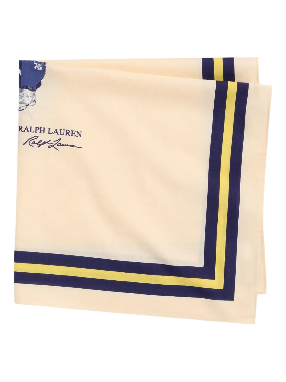 Polo Ralph Lauren Vierkante sjaal met Polo Bear-print Beige