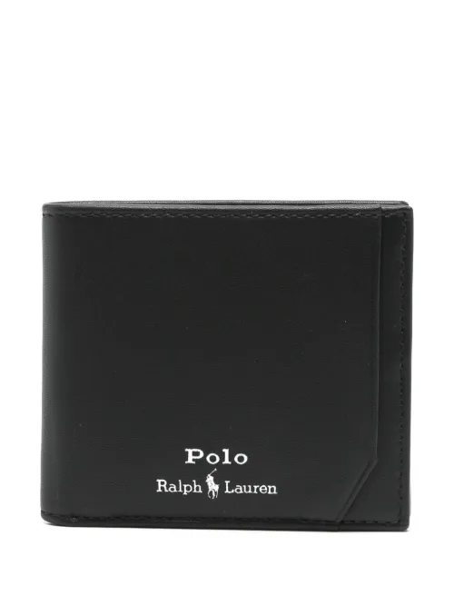 Portefeuille en cuir à design pliant - Polo Ralph Lauren - Modalova