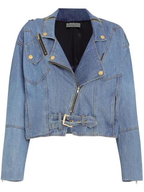 Amapô chamarra de mezclilla estilo biker