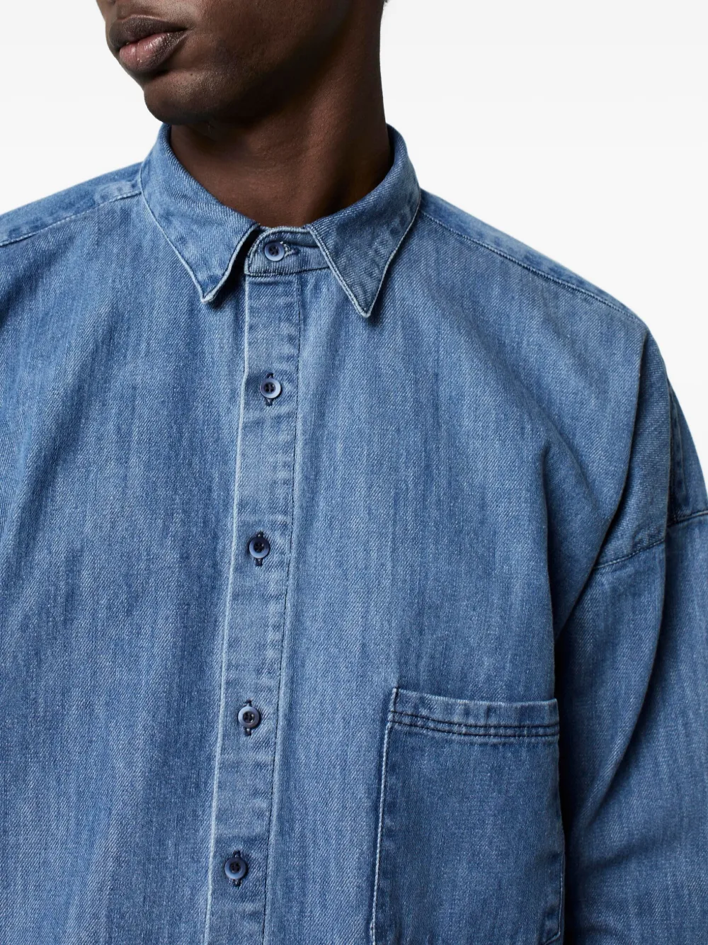 Amapô Button-down Pocket Shirt In Blue